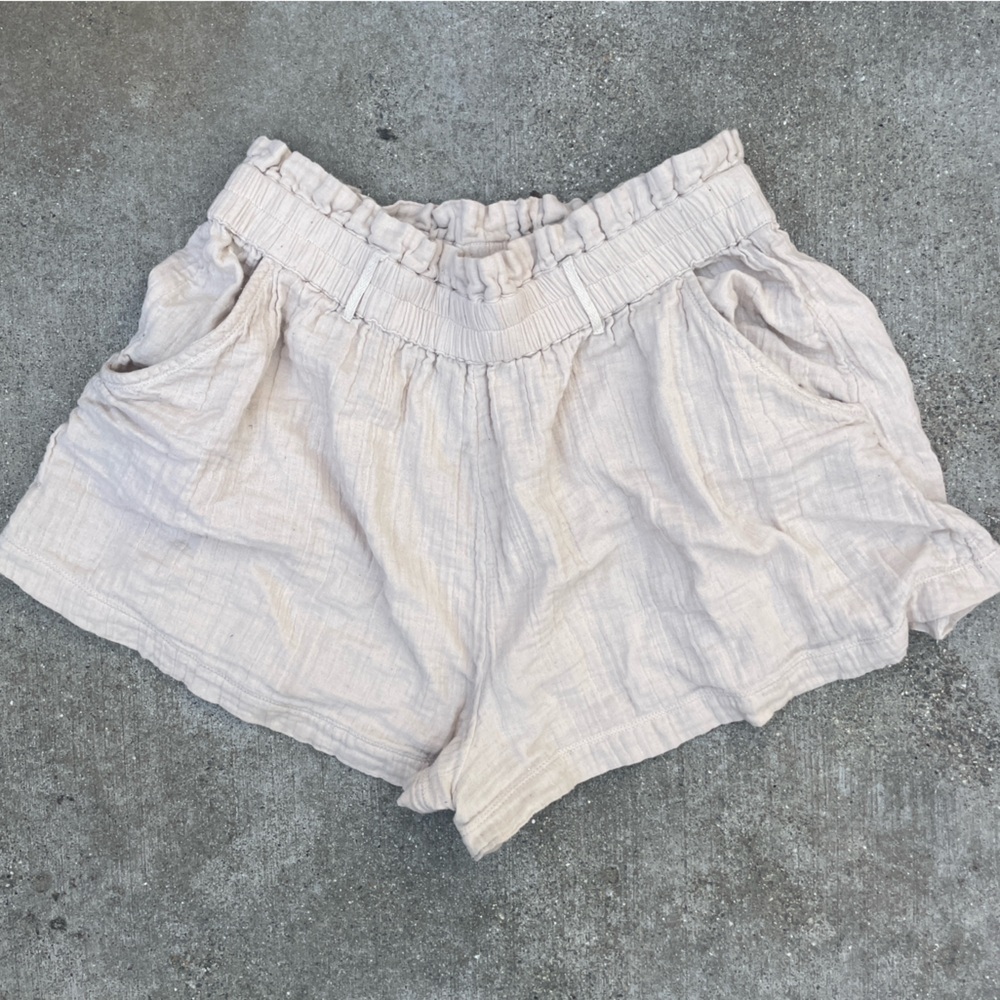 Free People Women's High Waist Tan Shorts